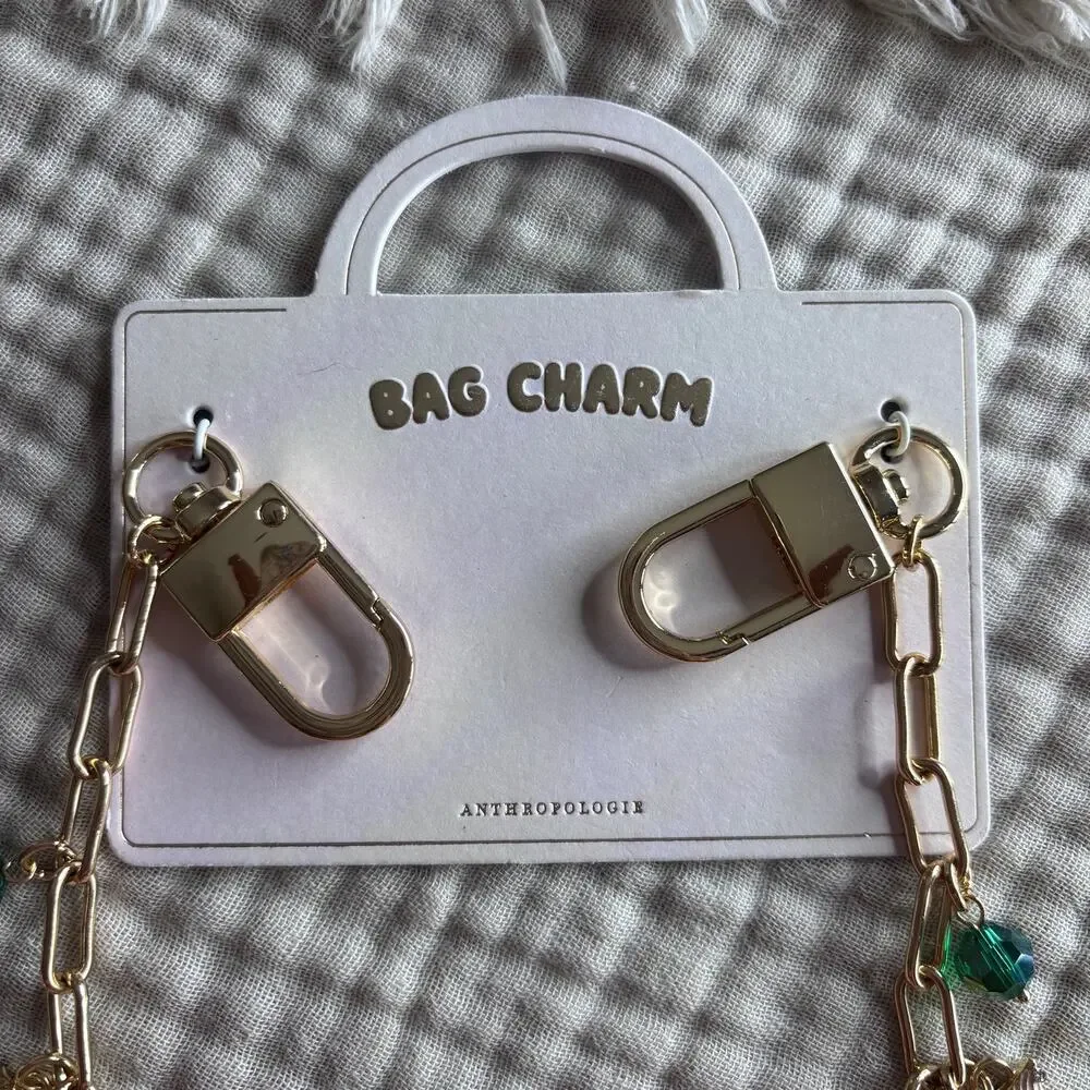 Anthropologie Bag Charm Chain Coca Cola Martini Coffee Mug‎ Purse  NWT Gold Tone